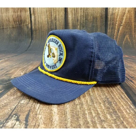 Rare Anheuser Busch Jacksonville Brewery Trucker Hat Snapback VTG Patch USA Made - Picture 3 of 9